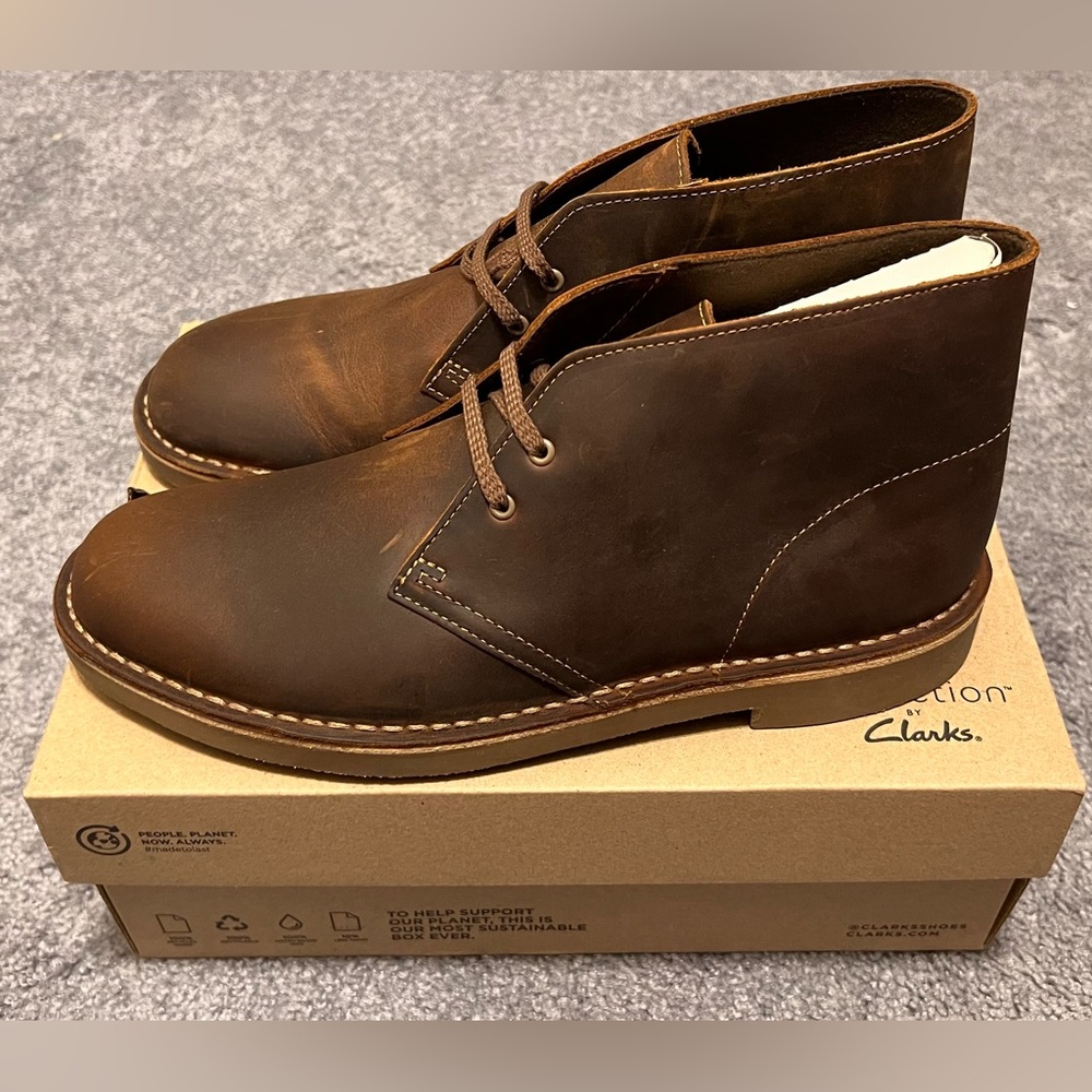 Clarks Bushacre Beeswax Men’s Size 10 - Brown